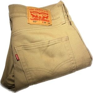 Levi’s Mens 512 30x30 Khaki Jeans